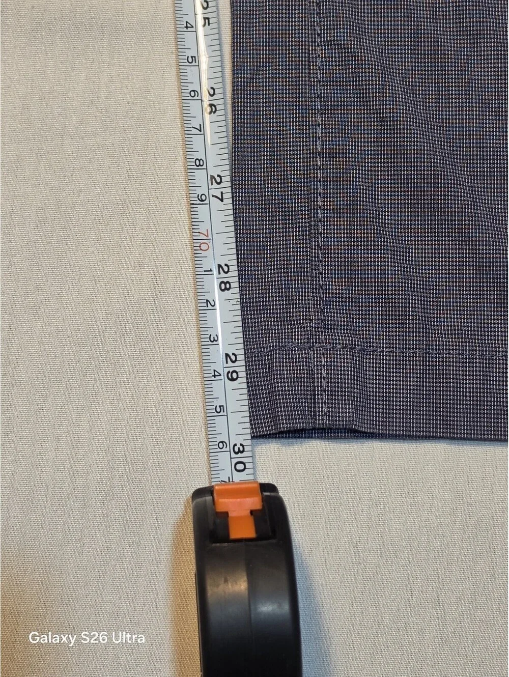 Express Slim Fit Men's Cotton Pants 33x30 Blue Checkered